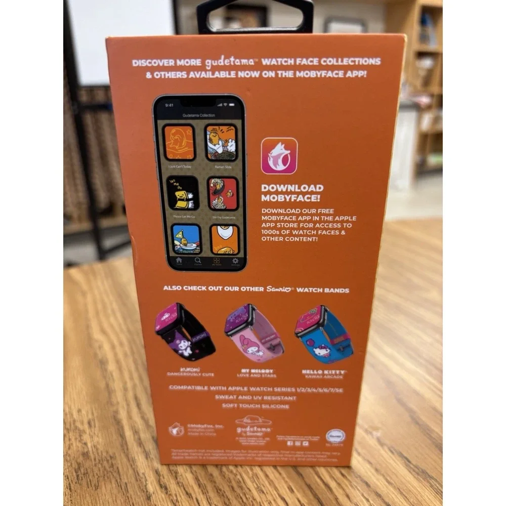 MobyFox Gudetama The Lazy Egg Apple Watch Band 38/40/41mm Sanrio New